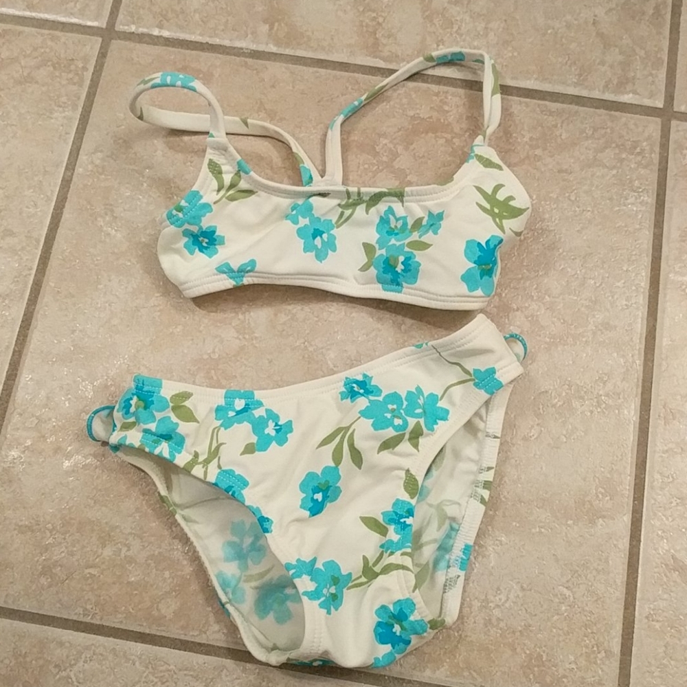 Brillantina Girls blue floral bikini